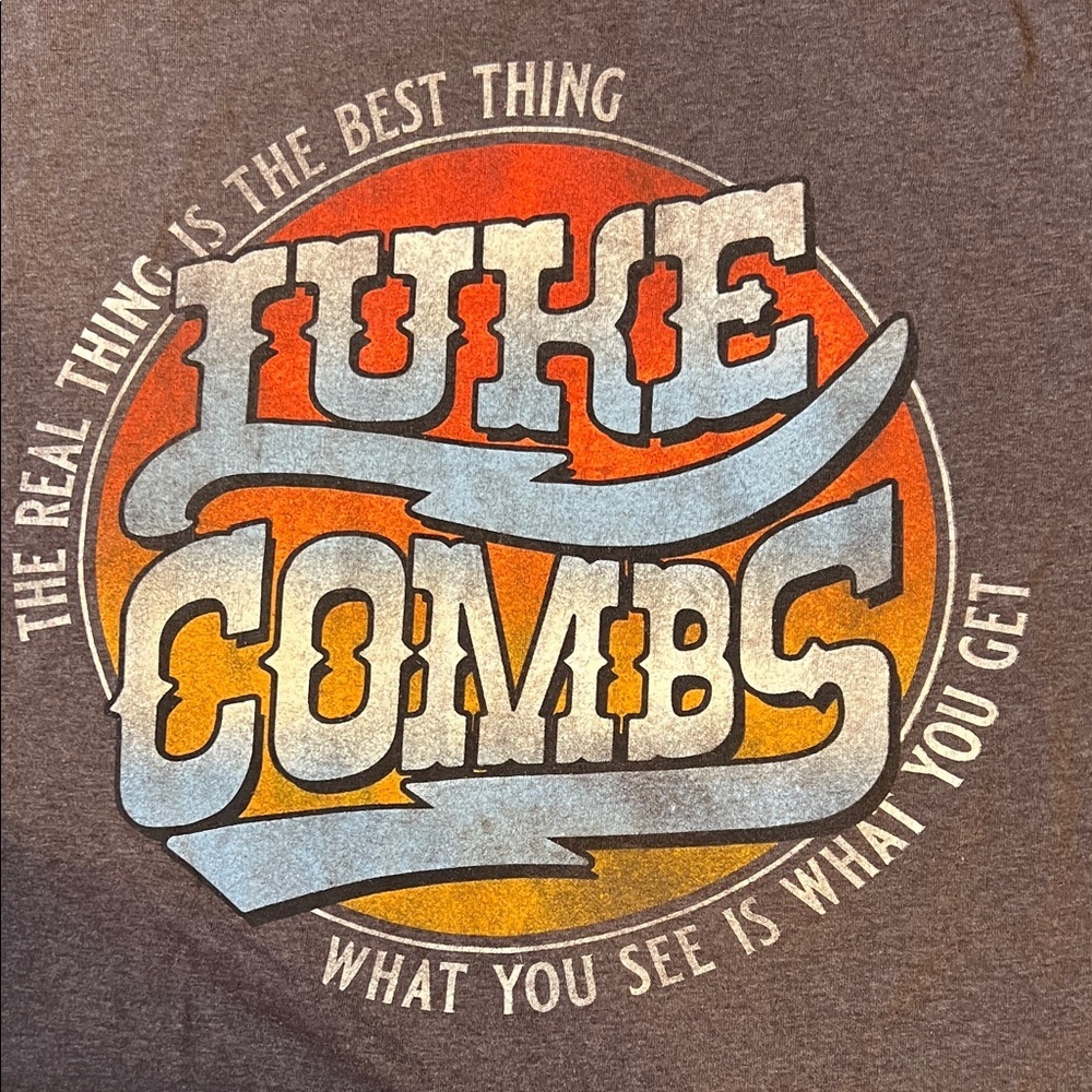 Luke Combs Shirt Size Medium Real Thing Is The Best Thing